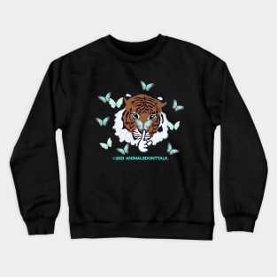 Tiger & Butterfly On Nose Crewneck Sweatshirt